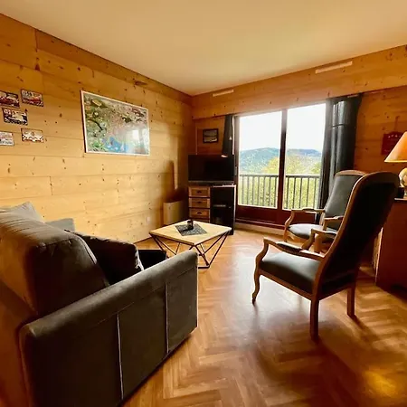 Les Xettes, Bel Style Chalet Avec Vue شقة جوراردُميه