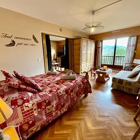 公寓 Les Xettes, Bel Style Chalet Avec Vue *